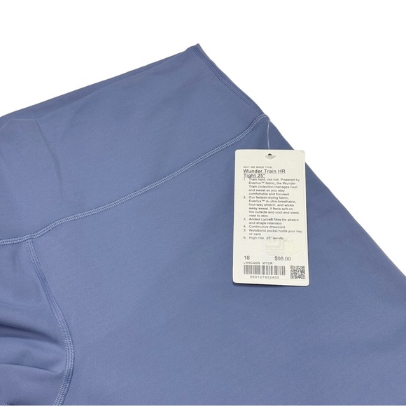 Lululemon Athletica NWT Wunder Train High-Rise Tight 25" Water Drop Size 18 - Picture 12 of 16